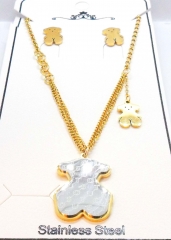 Stainless steel jewelry Necklace Earrings set Wholesale