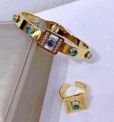 Stainless steel jewelry Bracelet and Ring set Wholesale