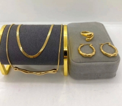 Stainless steel jewelry Necklace Earrings Ring set Wholesale