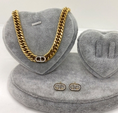 Stainless steel jewelry Necklace Earrings set Wholesale