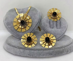 Stainless steel jewelry Necklace Earrings Ring set Wholesale