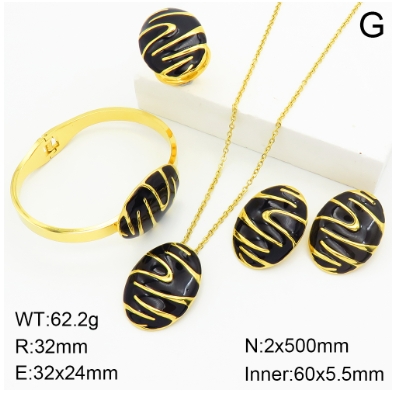 Stainless steel jewelry Necklace Earrings Ring bracelet set Wholesale
