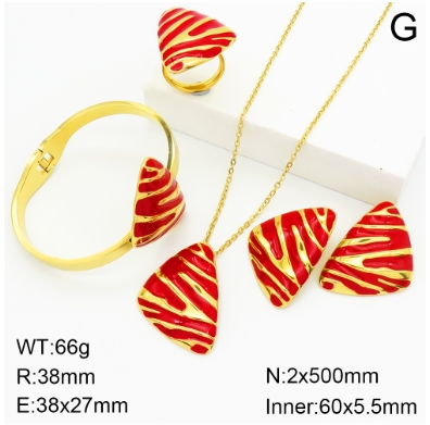 Stainless steel jewelry Necklace Earrings Ring bracelet set Wholesale