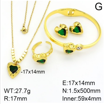 Stainless steel jewelry Necklace Earrings Ring bracelet set Wholesale