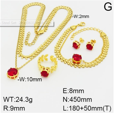 Stainless steel jewelry Necklace Earrings Ring bracelet set Wholesale