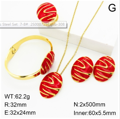 Stainless steel jewelry Necklace Earrings Ring bracelet set Wholesale