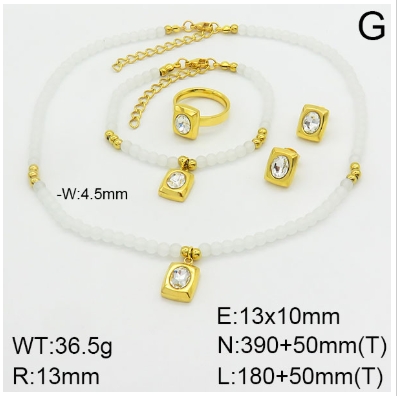 Stainless steel jewelry Necklace Earrings Ring bracelet set Wholesale