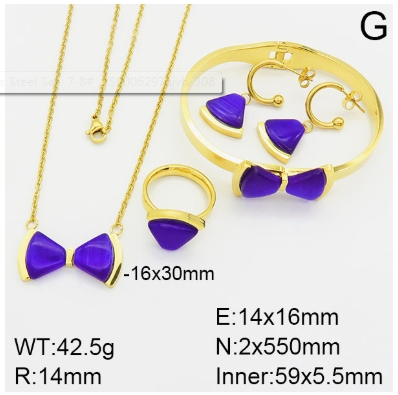 Stainless steel jewelry Necklace Earrings Ring bracelet set Wholesale