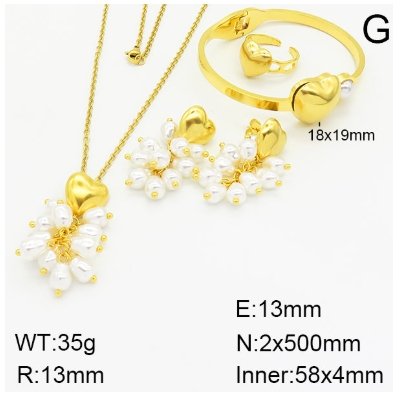 Stainless steel jewelry Necklace Earrings Ring bracelet set Wholesale