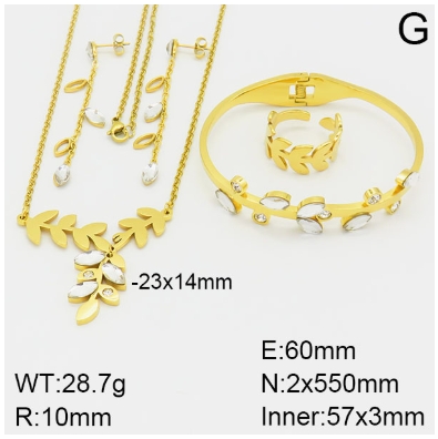 Stainless steel jewelry Necklace Earrings Ring bracelet set Wholesale