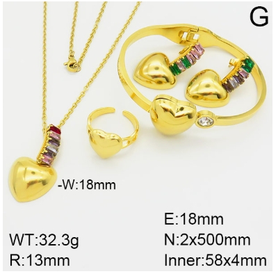 Stainless steel jewelry Necklace Earrings Ring bracelet set Wholesale