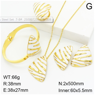 Stainless steel jewelry Necklace Earrings Ring bracelet set Wholesale