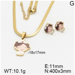 Stainless steel jewelry Necklace Earrings set Wholesale