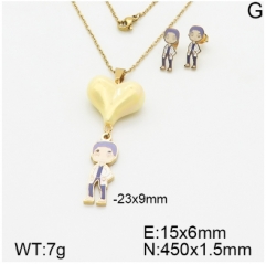 Stainless steel jewelry Necklace Earrings set Wholesale