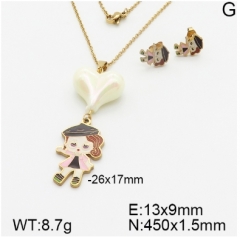 Stainless steel jewelry Necklace Earrings set Wholesale