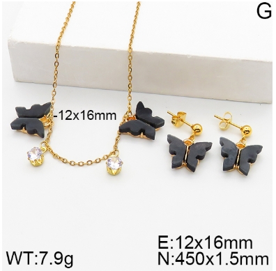 Stainless steel jewelry Necklace Earrings set Wholesale