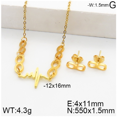 Stainless steel jewelry Necklace Earrings set Wholesale