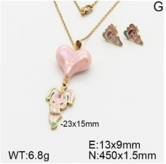 Stainless steel jewelry Necklace Earrings set Wholesale