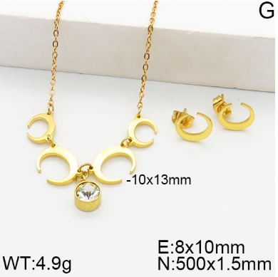 Stainless steel jewelry Necklace Earrings set Wholesale