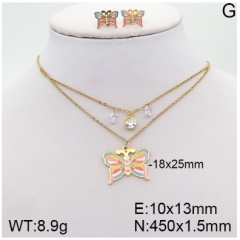 Stainless steel jewelry Necklace Earrings set Wholesale