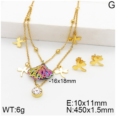 Stainless steel jewelry Necklace Earrings set Wholesale