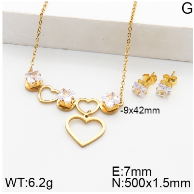 Stainless steel jewelry Necklace Earrings set Wholesale
