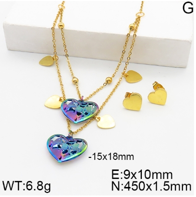 Stainless steel jewelry Necklace Earrings set Wholesale