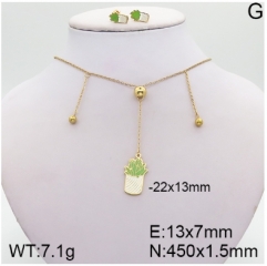 Stainless steel jewelry Necklace Earrings set Wholesale