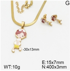 Stainless steel jewelry Necklace Earrings set Wholesale