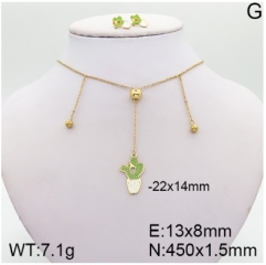 Stainless steel jewelry Necklace Earrings set Wholesale