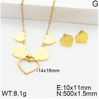 Stainless steel jewelry Necklace Earrings set Wholesale