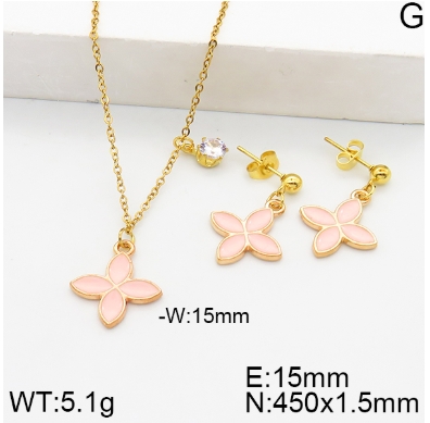Stainless steel jewelry Necklace Earrings set Wholesale