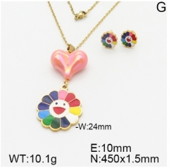 Stainless steel jewelry Necklace Earrings set Wholesale