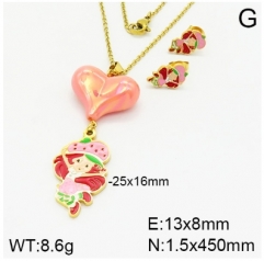 Stainless steel jewelry Necklace Earrings set Wholesale
