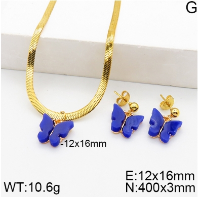 Stainless steel jewelry Necklace Earrings set Wholesale