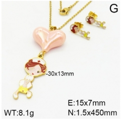 Stainless steel jewelry Necklace Earrings set Wholesale