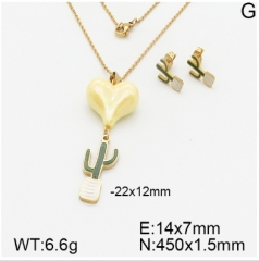 Stainless steel jewelry Necklace Earrings set Wholesale