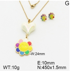Stainless steel jewelry Necklace Earrings set Wholesale