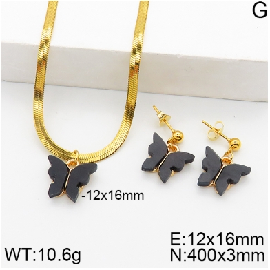 Stainless steel jewelry Necklace Earrings set Wholesale