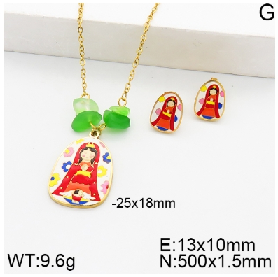 Stainless steel jewelry Necklace Earrings set Wholesale