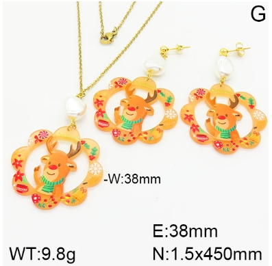Stainless steel jewelry Necklace Earrings set Wholesale