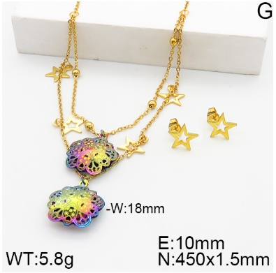 Stainless steel jewelry Necklace Earrings set Wholesale