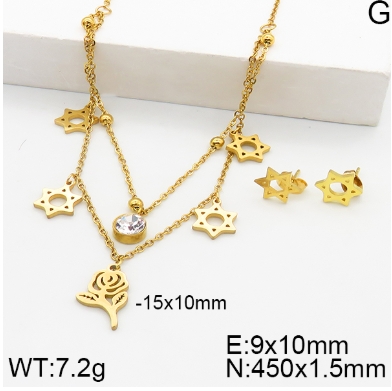Stainless steel jewelry Necklace Earrings set Wholesale