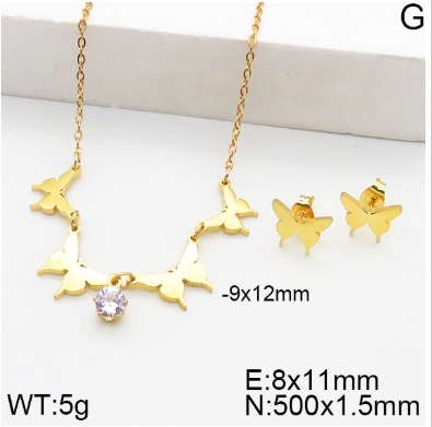 Stainless steel jewelry Necklace Earrings set Wholesale