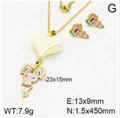 Stainless steel jewelry Necklace Earrings set Wholesale