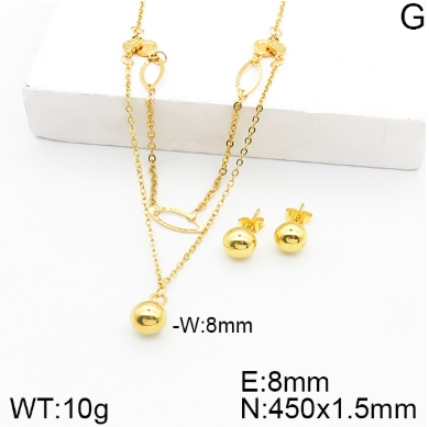 Stainless steel jewelry Necklace Earrings set Wholesale