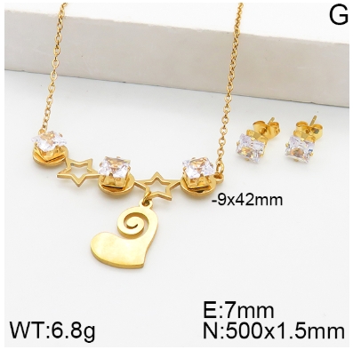 Stainless steel jewelry Necklace Earrings set Wholesale