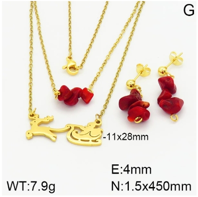 Stainless steel jewelry Necklace Earrings set Wholesale