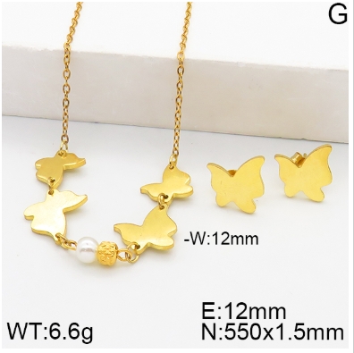 Stainless steel jewelry Necklace Earrings set Wholesale