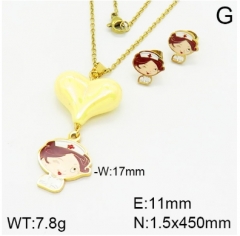 Stainless steel jewelry Necklace Earrings set Wholesale